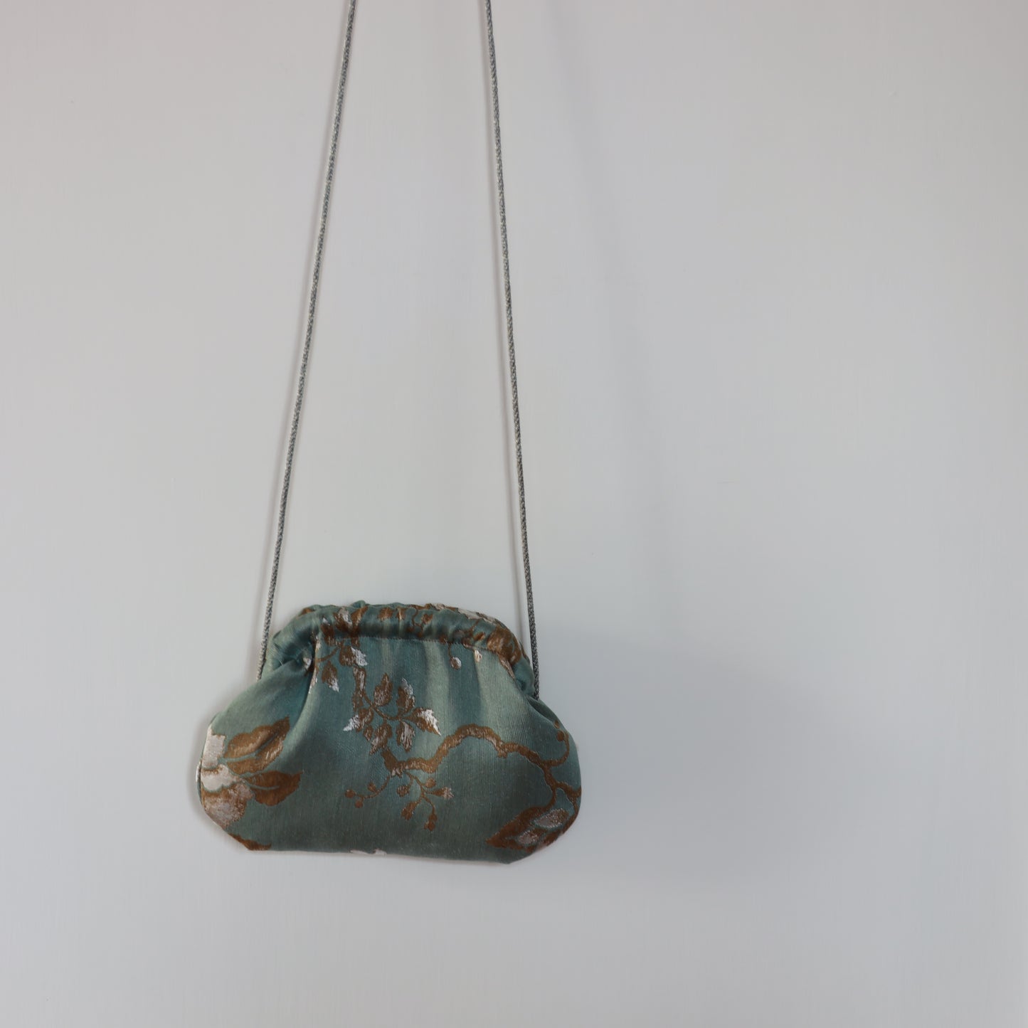 Mini Clutch seta - Aquamarine