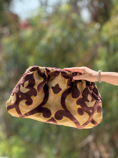 Large Clutch - Burgundy & Senape