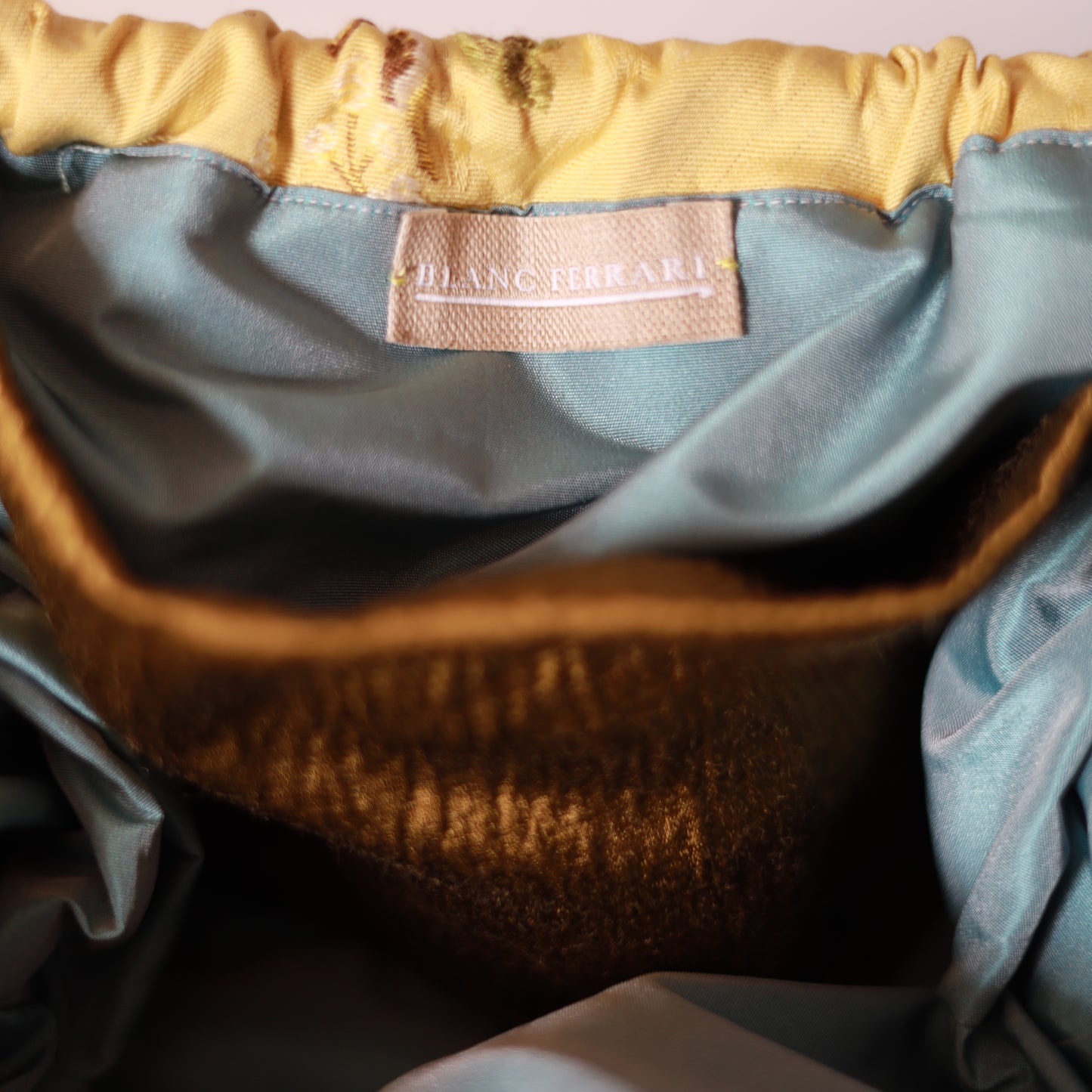 Clutch cotone & seta - giallo burro