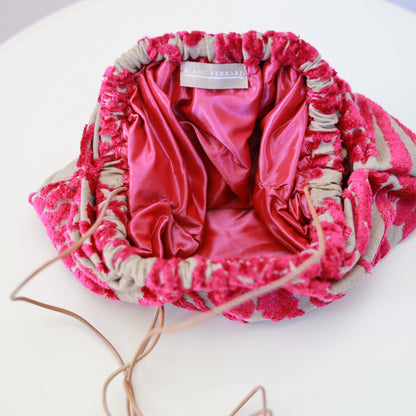 Mini Clutch - Damascata Raspberry
