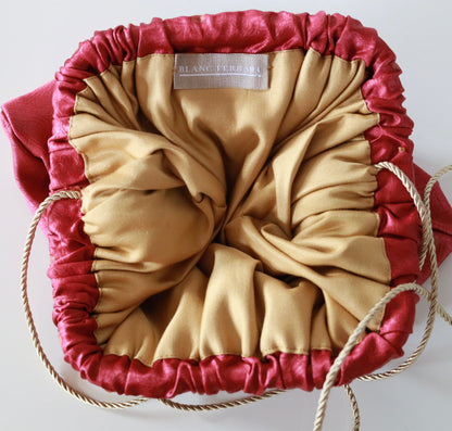 Mini Clutch Pois - Lampone