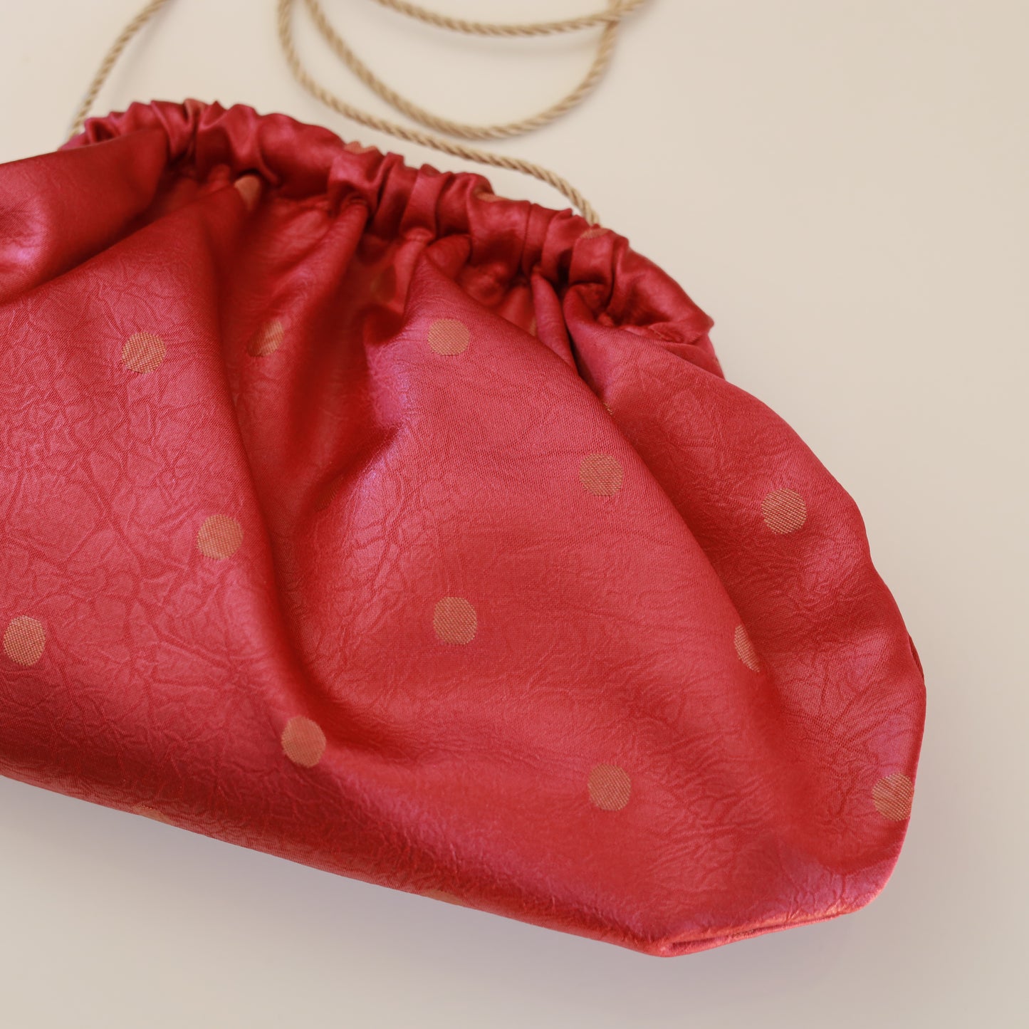 Mini Clutch Pois - Lampone