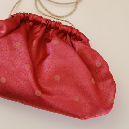 Mini Clutch Pois - Lampone