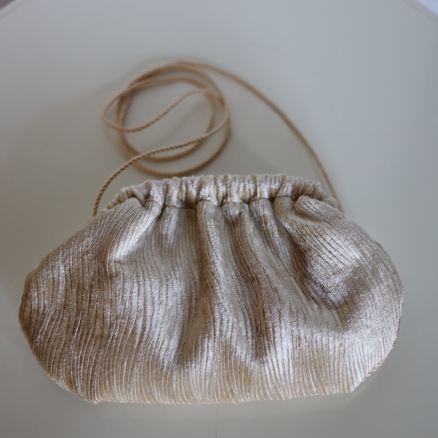 Mini Clutch - Velluto Cangiante Champagne
