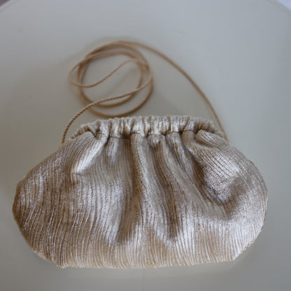 Mini Clutch - Velluto Cangiante Champagne