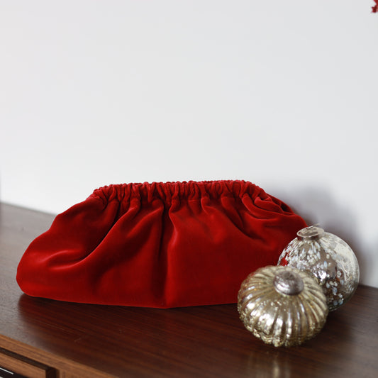 Clutch Velluto - Rosso Natale