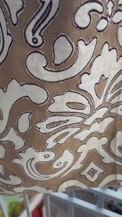 Shopper Bag Damascata in lino